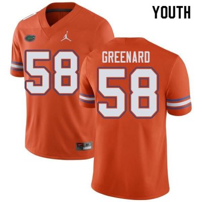 Youth Florida Gators #58 Jonathan Greenard NCAA Jordan Brand Orange Authentic Stitched College Football Jersey MUC6362DO